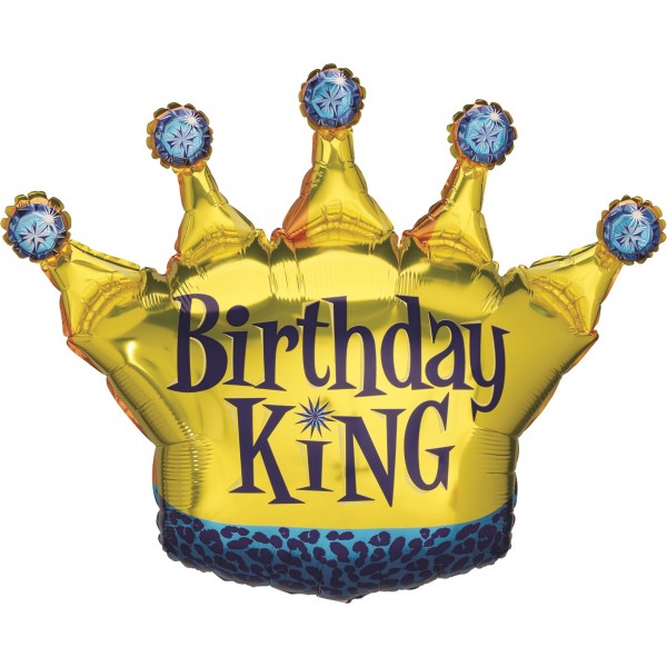 Betallic Folienballon Birthday King 90cm/36"