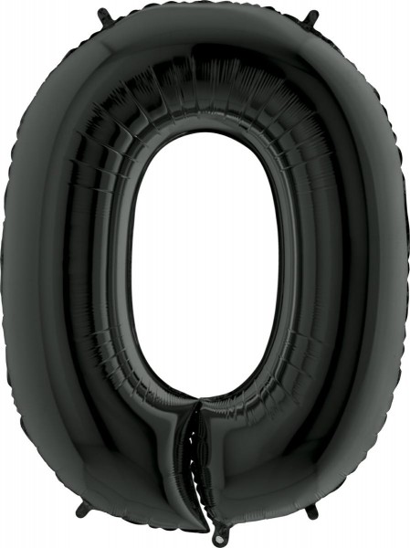 Folienballon Zahl Schwarz 100cm/40"