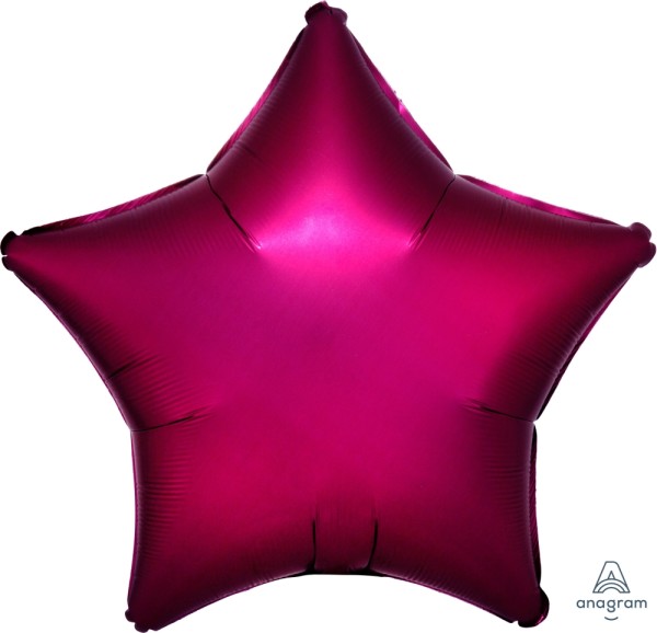 Anagram Folienballon Stern Satin Pomegranate 50cm/20"