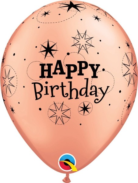 Qualatex Latexballon Birthday Sparkle 28cm/11" 6 Stück