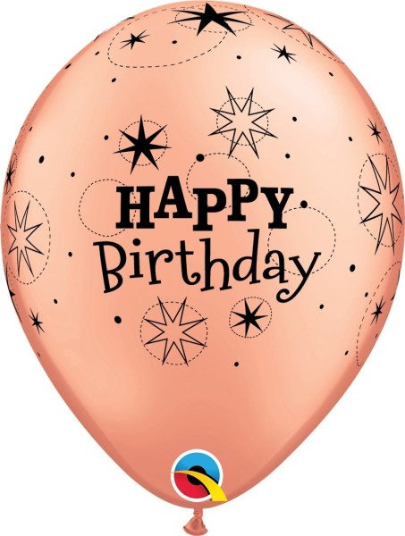 Qualatex Latexballon Birthday Sparkle 28cm/11" 6 Stück