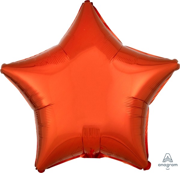 Anagram Folienballon Stern Metallic Orange 50cm/20"