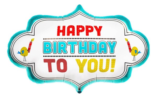 Northstar Folienballon Birthday Dotty Frame 71cm/28"