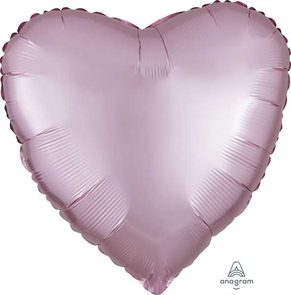 Anagram Folienballon Herz Satin Luxe Pastell Rosa (Pastel Rose) 45cm/18"