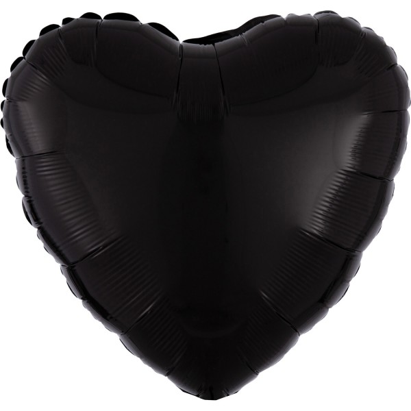 Anagram Folienballon Herz Black 45cm/18"