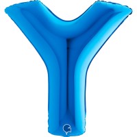 Grabo Folienballon Buchstabe Y Blue 100cm/40"  Grabo Folienballon Buchstabe Y Blue 100cm/40"