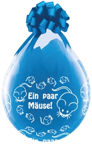Qualatex Verpackungsballon Ein paar Mäuse Diamond Clear 45cm/18" 25 Stück