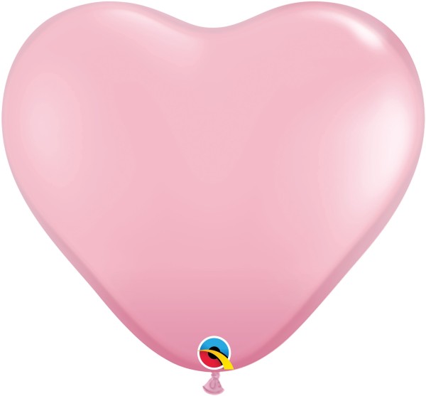 Qualatex Latexballon Standard Pink Heart 38cm/15" 50 Stück