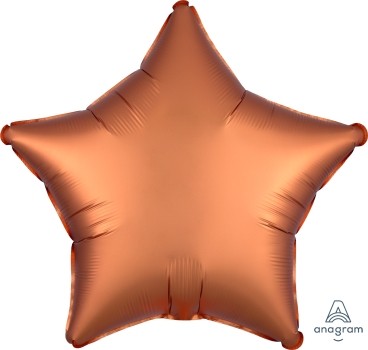 Anagram Folienballon Stern 50cm Durchmesser Satin Kupfer (Amber)