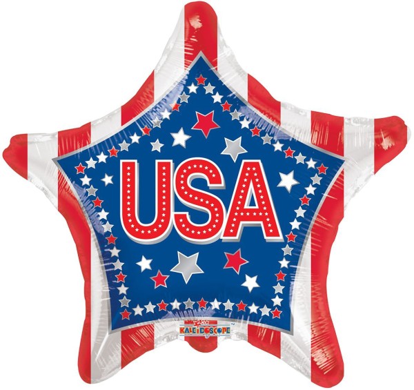 Kaleidoscope Folienballon USA Stars & Stripes K-Light 43cm/17"