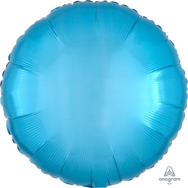 Anagram Folienballon Rund Caribbean Blue 45cm/18"