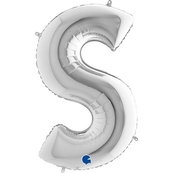 Grabo Folienballon Buchstabe S Silver 100cm/40"