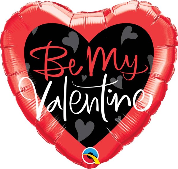 Qualatex Folienballon Heart "Be My Valentine" 45cm/18"