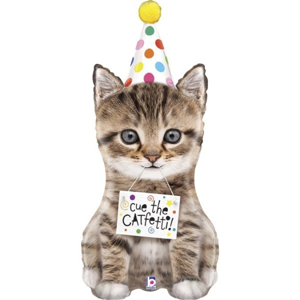 Betallic Folienballon Cue The Confetti Cat 105cm/41"