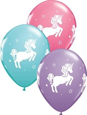 Qualatex Latexballon Whimsical Unicorn Assorted 28cm/11" 25 Stück