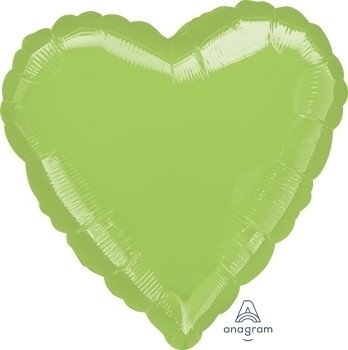 Anagram Folienballon Herz 45cm Durchmesser Metallic Limongrün (Metallic Lime Green)