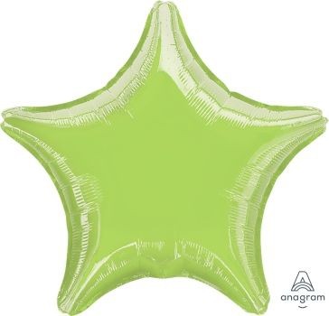 Anagram Folienballon Stern Metallic Lime Green 50cm/20"
