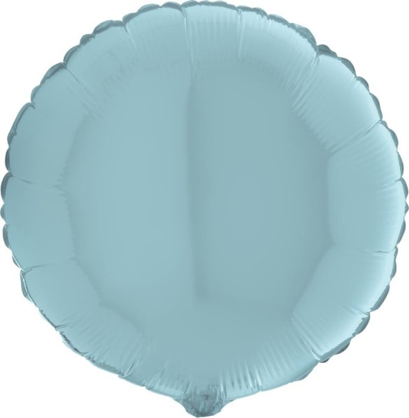 Grabo Folienballon Solid Rund Pastel Blue 45cm/18"