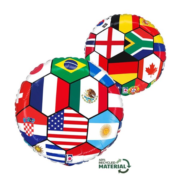 Grabo Folienballon Soccer Ball Nations 45cm/18"