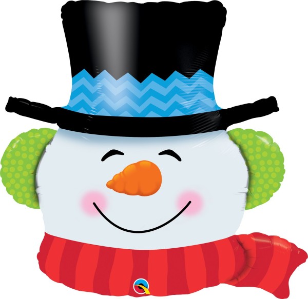 Qualatex Folienballon "Smiling Snowman" 90cm/36"