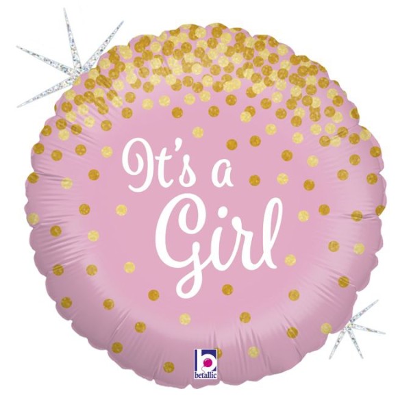 Betallic Folienballon Glittering It's a Girl Holo 45cm/18"