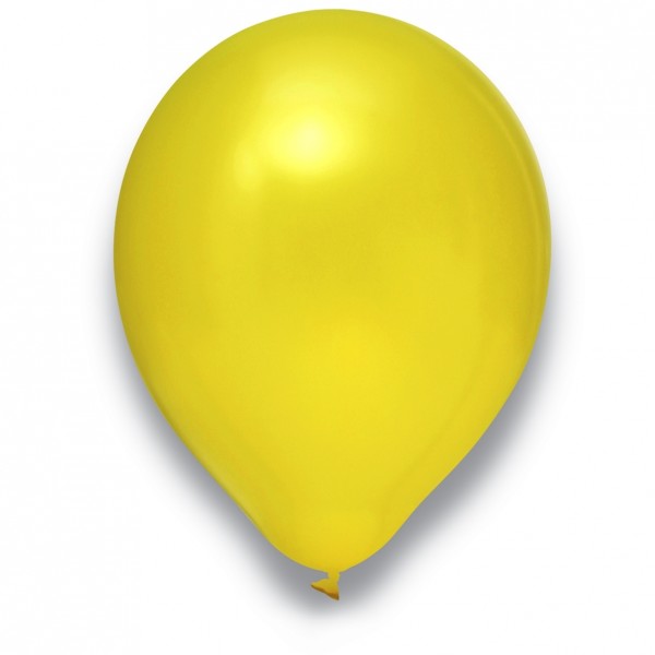 Globos Luftballons Metallic Gelb Naturlatex 30cm/12" 100er Packung