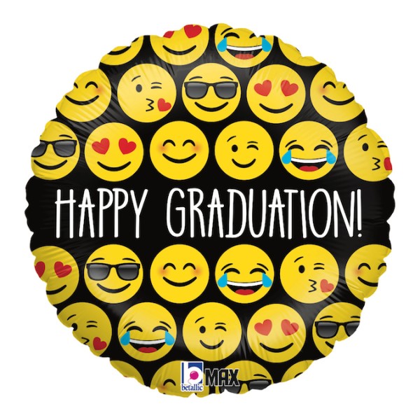 Betallic Folienballon Emoji Graduation 45cm/18"