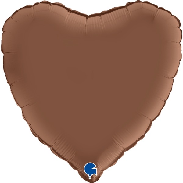 Grabo Folienballon Heart Satin Chocolate 45cm/18"