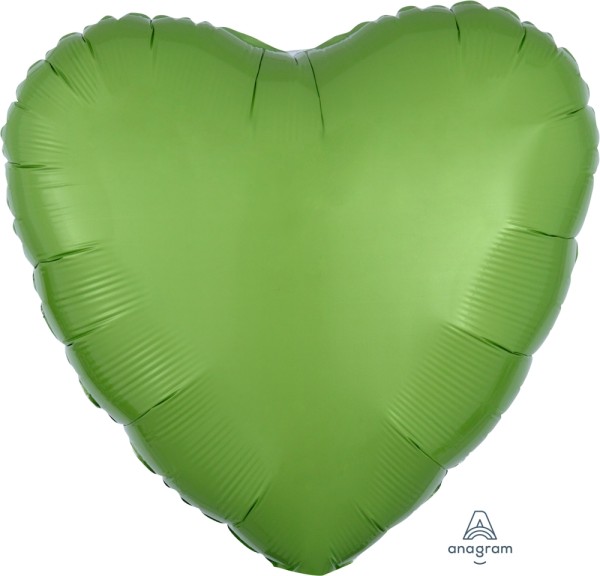Anagram Folienballon Herz Metallic Kiwi Green 45cm/18"