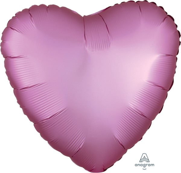 Anagram Folienballon Herz Satin Luxe Flamingo 45cm/18"