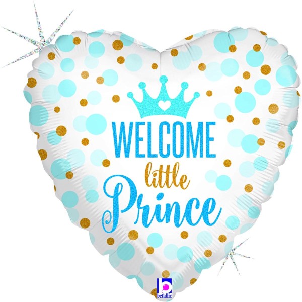 Betallic Folienballon Welcome little Prince Holo 45cm/18"