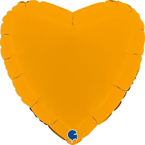Grabo Folienballon Heart Matte Mustard 45cm/18"