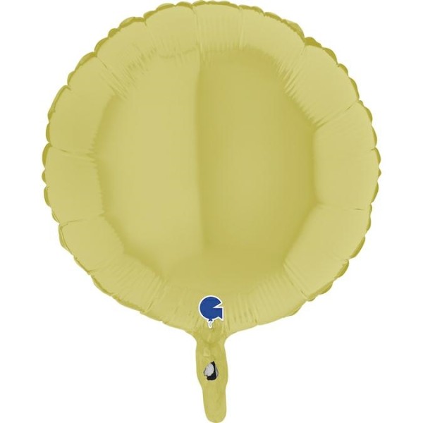Grabo Folienballon Rund Matte Yellow 45cm/18"