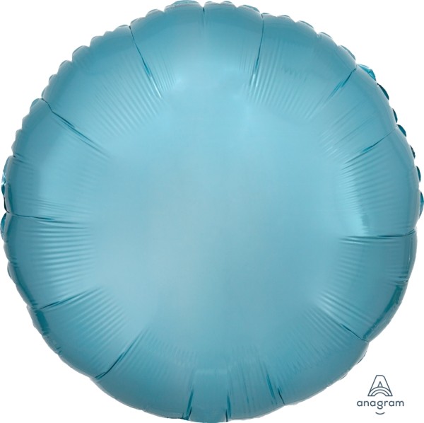 Anagram Folienballon Rund Metallic Pearl Pastel Blue 45cm/18"