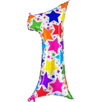 Grabo Folienballon Zahl 1 Designer 100cm/40"  Grabo Folienballon Zahl 1 Designer 100cm/40"