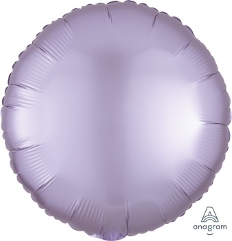 Anagram Folienballon Rund 45cm Durchmesser Satin Luxe Pastell Lila (Pastel Lilac)