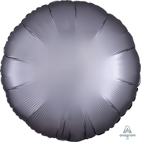 Anagram Folienballon Rund Satin Luxe Platinum 45cm/18"