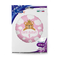Vorschau: Grabo Folienballon Auguri 1 Bambina 45cm/18" Vorschau: Grabo Folienballon Auguri 1 Bambina 45cm/18"
