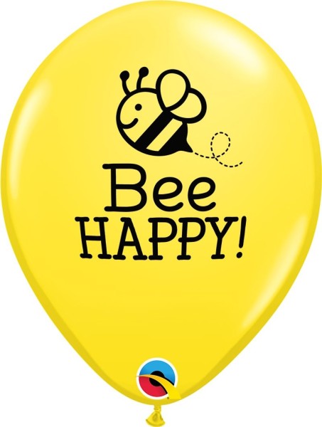 Qualatex Latexballon Bee Happy 28cm/11" 25 Stück