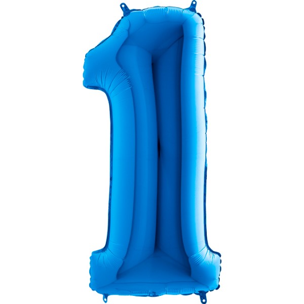 Grabo Folienballon Zahl 1 Blue 100cm/40"