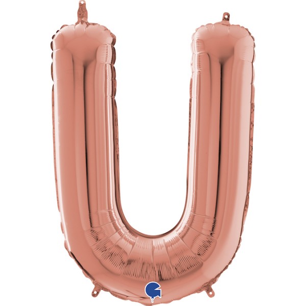 Grabo Folienballon Buchstabe U Rose Gold 100cm/40"