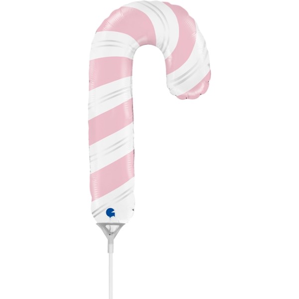 Grabo Folienballon Pink Candy Mini 35cm/14" luftgefüllt mit Stab