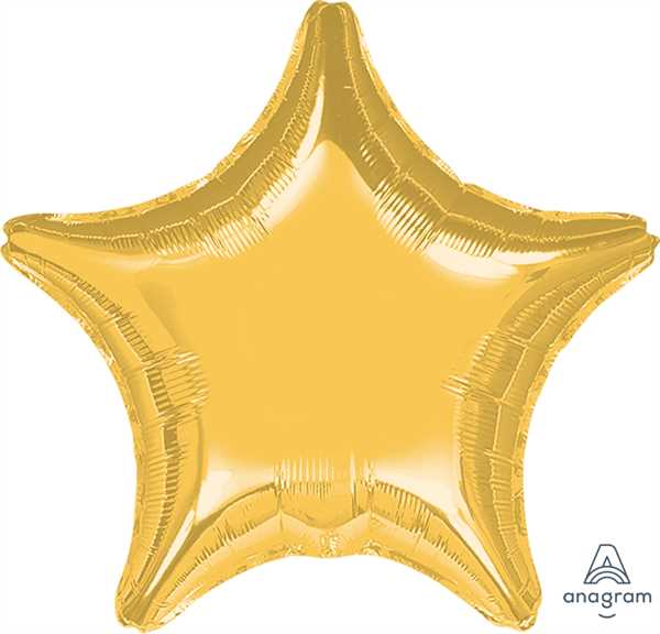 Anagram Folienballon Jumbo Stern Metallic Gold 801cm/32"