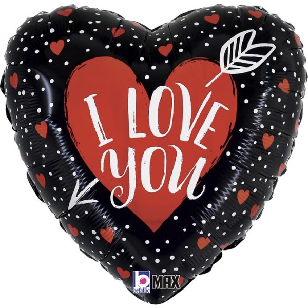 Betallic Folienballon I Love You Heart Arrow 45cm/18"