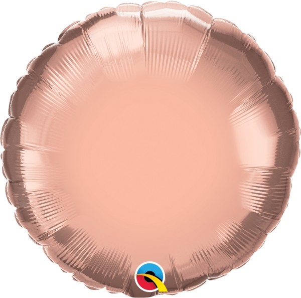 Qualatex Folienballon Rund Metallic Rose Gold 45cm/18"