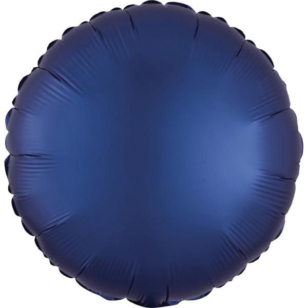 Anagram Folienballon Rund Satin Luxe Dunkelblau (Navy) 45cm/18"