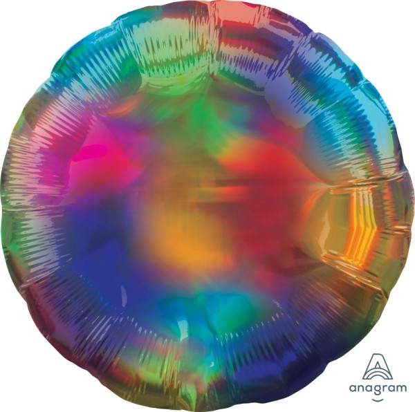 Anagram Folienballon Rund Iridescent Rainbow 45cm/18"