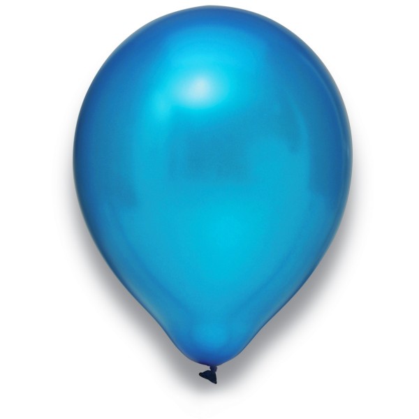 Globos Luftballons Metallic Blau Naturlatex 30cm/12" 100er Packung