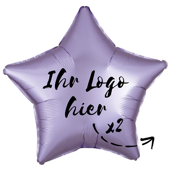 Folien-Werbeballon Stern Satin Luxe Pastel Lilac 50cm/20" 2-Seitig bedruckt