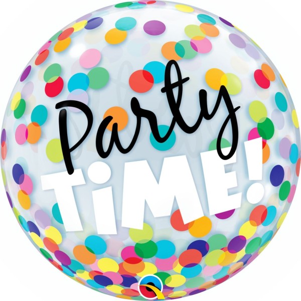 Qualatex Bubble Party Time! Colorful Dots 55cm/22"